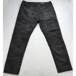 Sean John Camo Cargo Jeans Men's 38x30 Ribbed Moto Biker Style Y2K